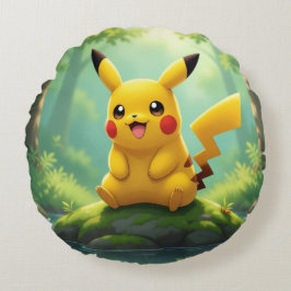 Cojín Redondo Pokémon und seine Treue Freunde
