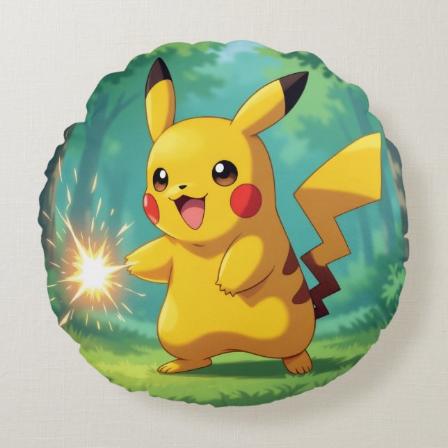 Cojín Redondo Pokémon und seine Treue Freunde (Anverso)