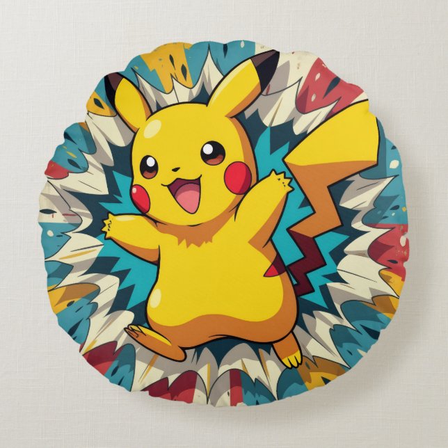 Cojín Redondo Pokémon und seine Treue Freunde (Anverso)