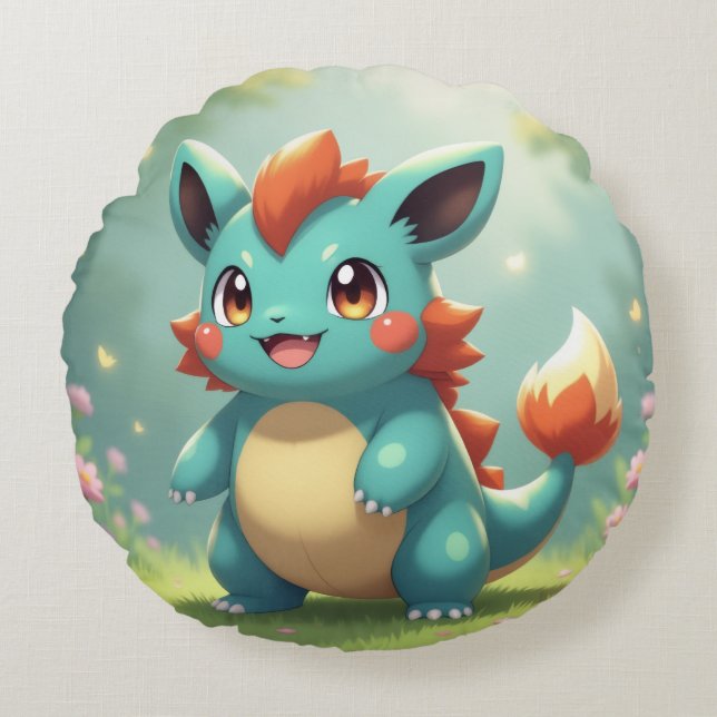 Cojín Redondo Pokémon und seine Treue Freunde (Anverso)