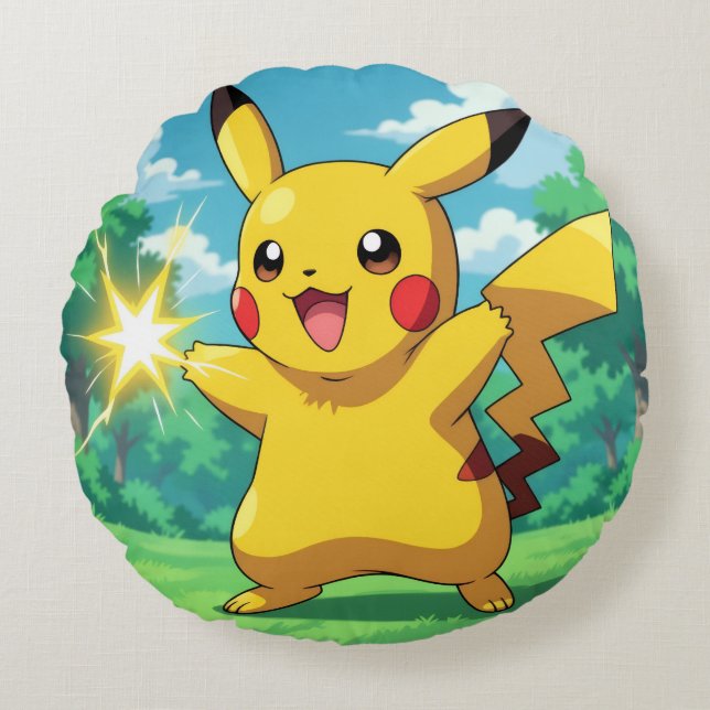 Cojín Redondo Pokémon und seine Treue Freunde (Anverso)