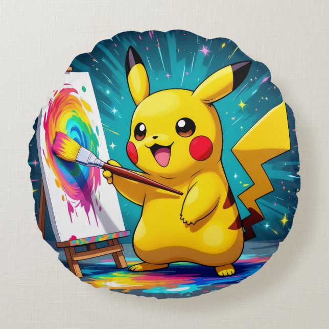 Cojín Redondo Pokémon und seine Treue Freunde (Anverso)