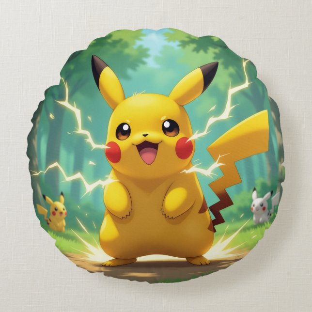 Cojín Redondo Pokémon und seine Treue Freunde (Anverso)