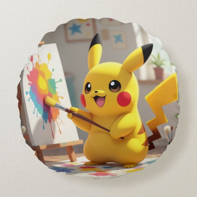 Cojín Redondo Pokémon und seine Treue Freunde (Anverso)