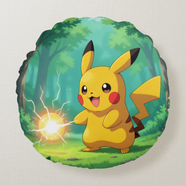 Cojín Redondo Pokémon und seine Treue Freunde (Anverso)