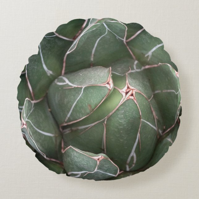 Cojín Redondo Poliéster de planta cepillado Almohadilla de lanza (Anverso)