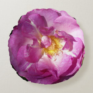 Cojín Redondo Poliéster rosado de roce cepillado de rosca Almoha