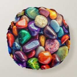 Cojín Redondo Polished Sea Rocks Round Throw Pillow