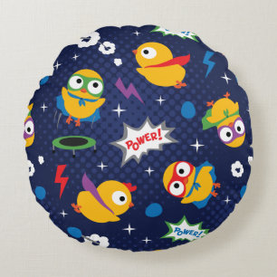 Cojín Redondo Pollo superhéroe