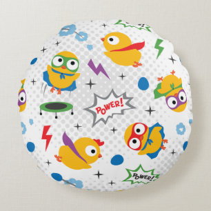 Cojín Redondo Pollo superhéroe