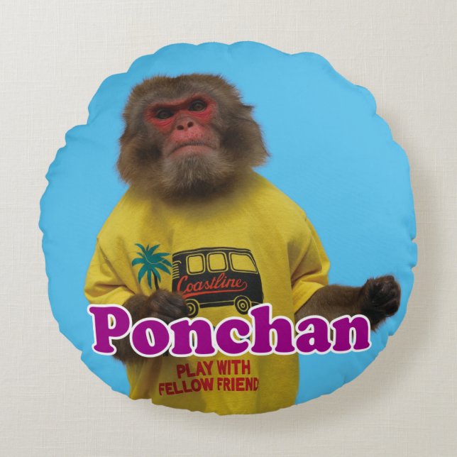Cojín Redondo Ponchan cushion.　ぽんちゃんクッション (Anverso)