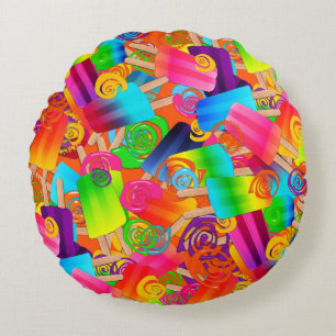 Cojín Redondo Popsicle Swirls CKC,COJÍN DECORATIVO DE RONDA Nara