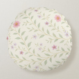 Cojín Redondo Popular y elegante flor verde real