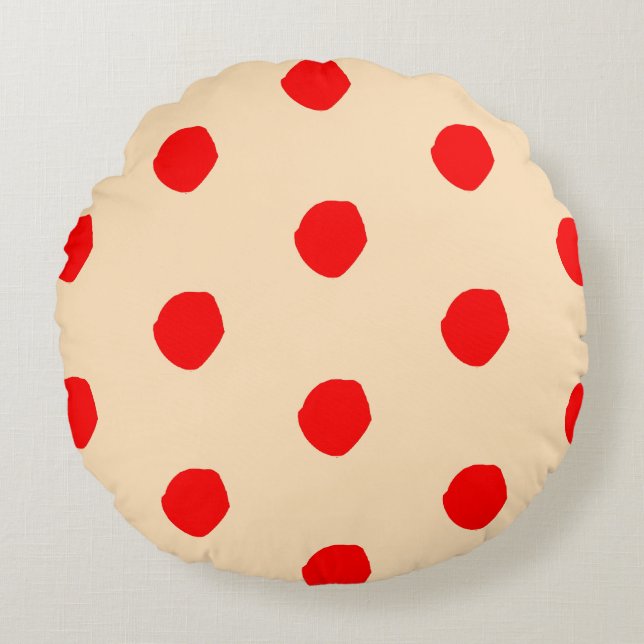 Cojín Redondo Pos de polka españoles Round Pillow (Anverso)