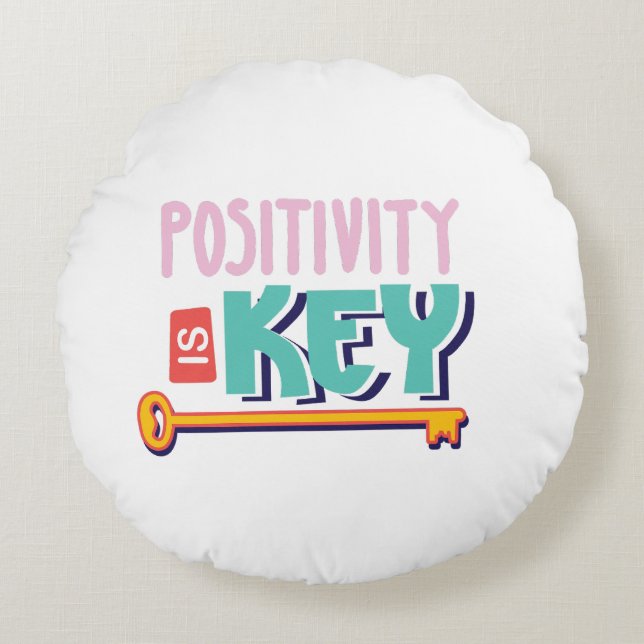 Cojín Redondo positivity is the key design  (Anverso)