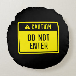 Cojín Redondo Precaución No Introducir Rótulo