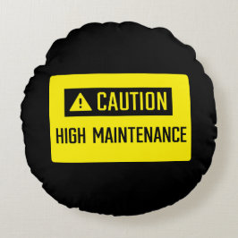 Cojín Redondo Precaución Rótulo de mantenimiento elevado