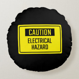 Cojín Redondo Precaución Rótulo de riesgo eléctrico