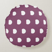 Precioso Otoño Morado Blanco Lunares      