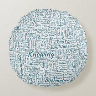 Cojín Redondo Pregunta Apprendre Nuage MotssTexte Motif Mensaje