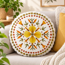 Prensa de Flor de Mandala Amarilla de Arte Origina