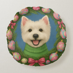 Cojín Redondo Preppy Westie