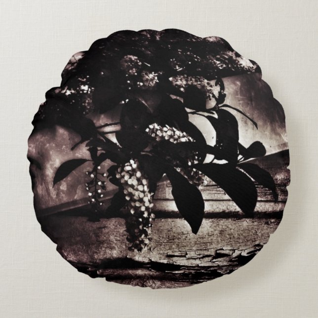 Cojín Redondo Primavera oscura (Anverso)