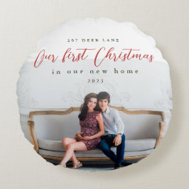 Cojín Redondo Primera Navidad en nuestra nueva foto de dirección