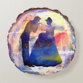 Cojín Redondo Princesa y el príncipe Alcance de lanzamiento