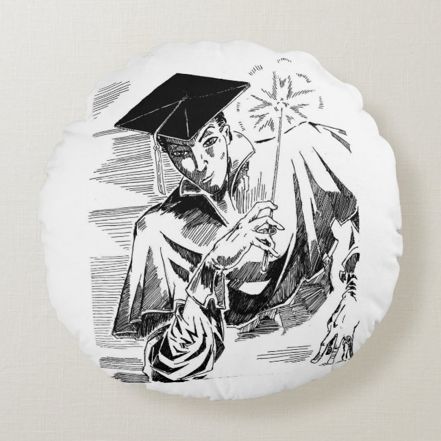 Cojín Redondo Príncipe Von Dread/Gaius que las ovejas gruñonas (Anverso)