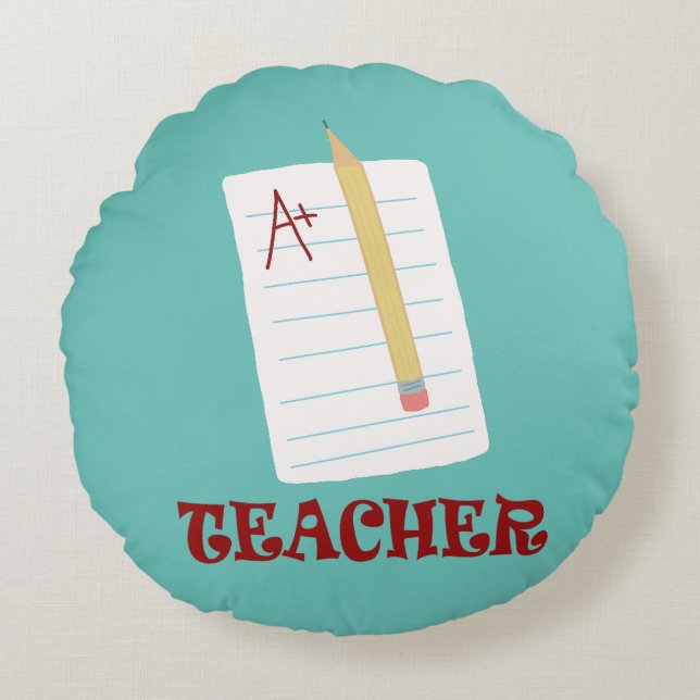 Cojín Redondo Profesor A+ (Anverso)