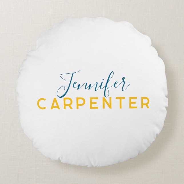 Cojín Redondo Professional elegant modern minimalist plain (Anverso)