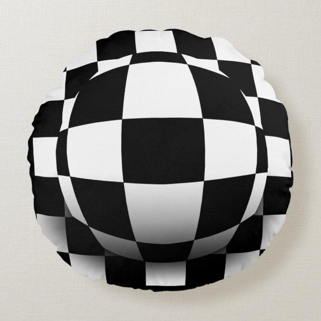 Cojín Redondo Profundidad ilustrativa (Anverso)