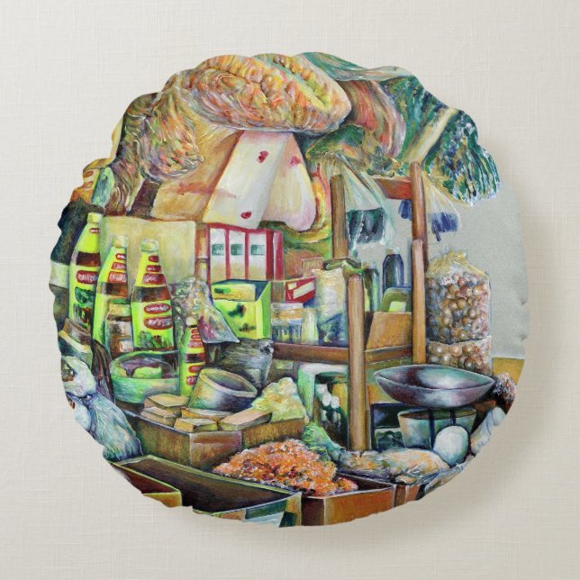 Cojín Redondo Promesas encantadoras del fino Centro Tekka, Singa (Anverso)