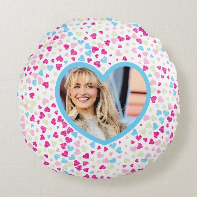 Cojín Redondo Prometo quedarme, si prometes no irte nunca. (Anverso)