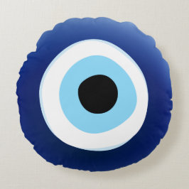 Cojín Redondo Protección de ojos malvados en el Mediterráneo