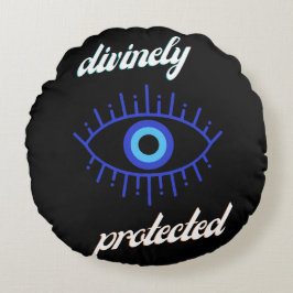 Cojín Redondo Protegido por la divinidad
