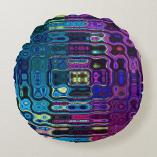 Cojín Redondo Psychedelic Ripple Effect 