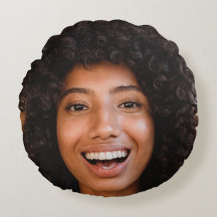 Cojín Redondo Publicar foto de selfie   Su Fiesta divertido