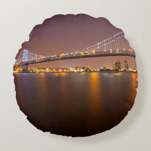 Cojín Redondo Puente de Ben Franklin