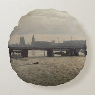 Cojín Redondo Puente de Hungerford del puente de Waterloo