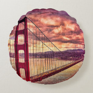 Cojín Redondo Puente Golden Gate en San Francisco, California