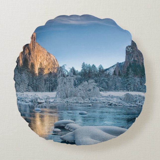 Cojín Redondo Puertas en Yosemite (Anverso)