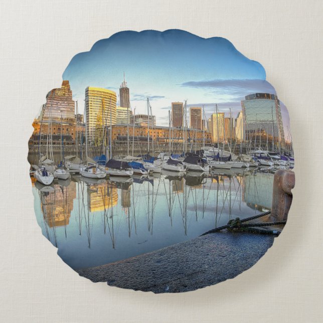 Cojín Redondo Puerto Madero (Anverso)