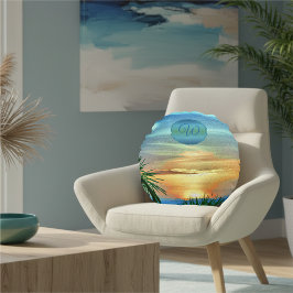 Cojín Redondo Puerto Sunset 1557