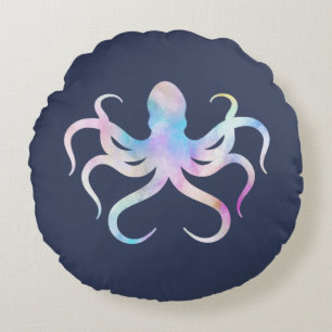 Cojín Redondo Pulpo acuarela