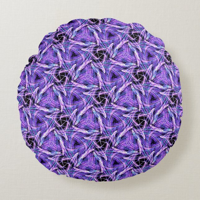Cojín Redondo Pulso Violeta (Anverso)