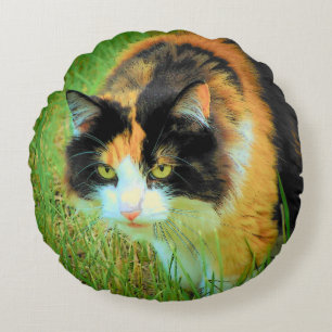 Cojín Redondo Puma el estalking de Calico