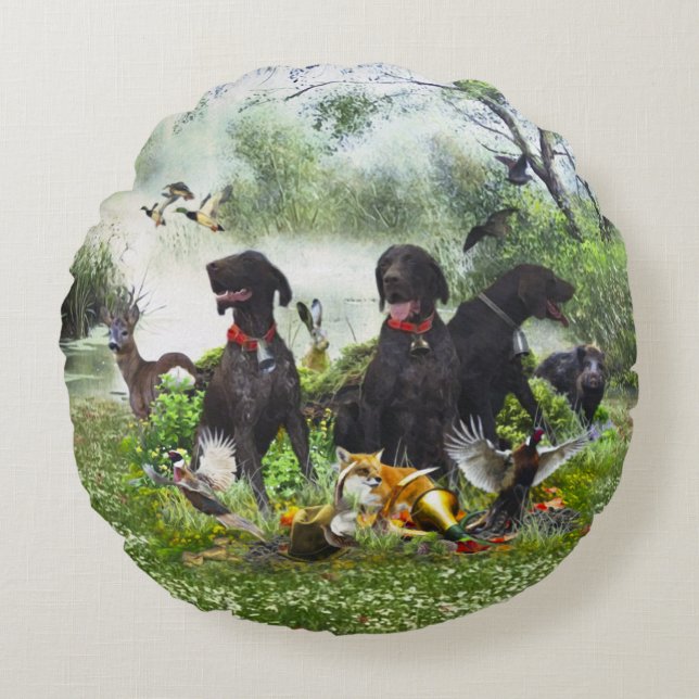 Cojín Redondo Punteros de corto alcance alemanes (Anverso)