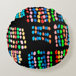Cojín Redondo Puntos de color